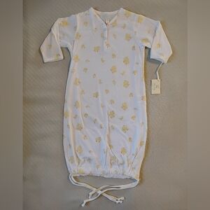 Pixie Lily Baby Bunting Gown Sack Yellow Chicks 3-6 Luxury Pima Cotton Gift NWT